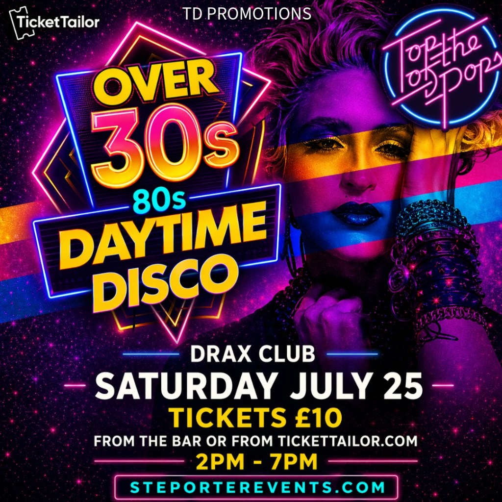 Over 30s 80s Daytime Disco